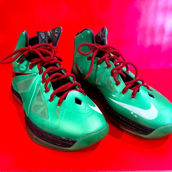 SALE: Nike Lebron 10 X Cutting Jade Men’s Basketball Shoes - Picture 1 of 6